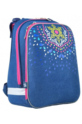 Рюкзак шкільний каркасний YES H-12 Mandala, 38*29*15 Синий