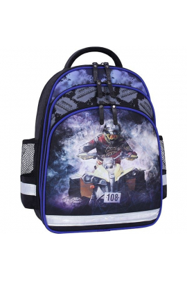 Школьный рюкзак для мальчика Чорний / Синій