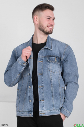 Мужская голубая джинсовая куртка