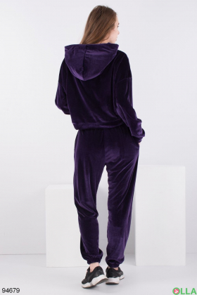 Женский темно-фиолетовый спортивный костюм