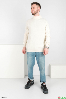 Чоловічий світло-бежевий светр