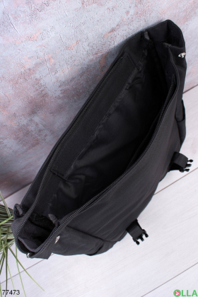Чорний рюкзак з текстилю