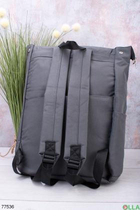 Сірий рюкзак з текстилю