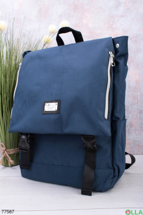 Синій рюкзак з текстилю