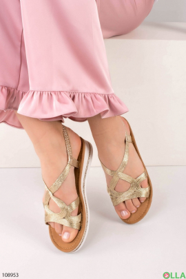 Women's golden sandals