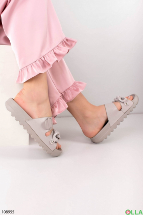 Women's gray slippers