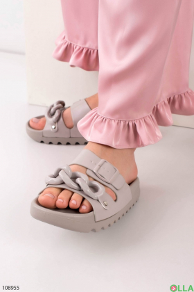 Women's gray slippers