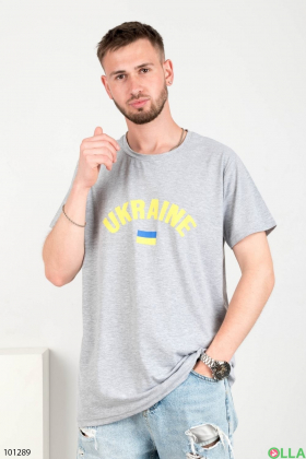 Men's gray t-shirt with slogan