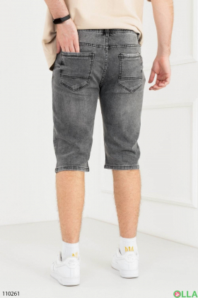 Мужские серые джинсовые шорты