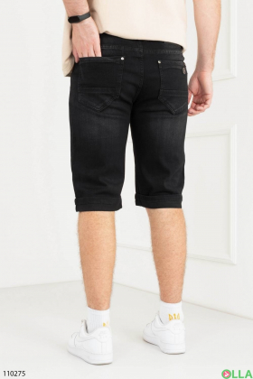 Мужские черные джинсовые шорты