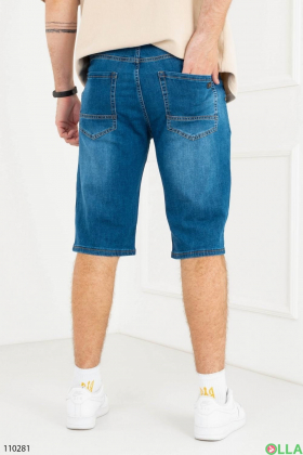 Мужские синие джинсовые шорты батал