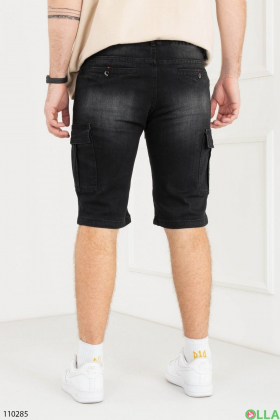 Мужские темно-серые джинсовые шорты