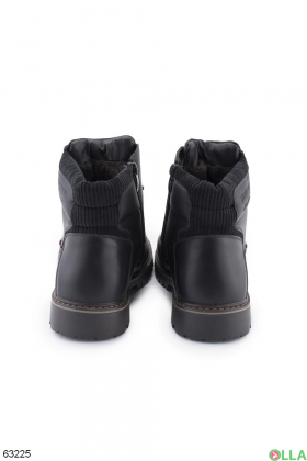 Чоловічі зимові чорні черевики