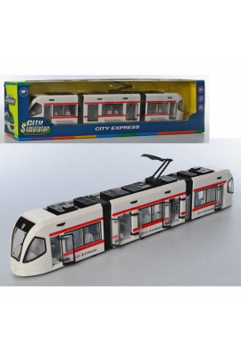 Трамвай B-0226 47.5 см Белый 