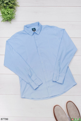 Men's classic blue shirt