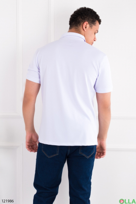 Men's white polo shirt