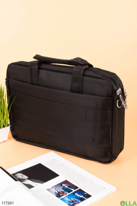 Черная сумка из текстиля для ноутбука