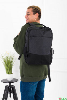 Men's black and gray backpack