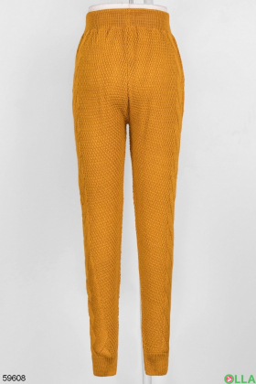 Women's orange knitted suit