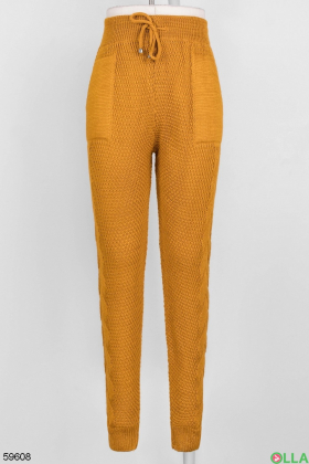 Women's orange knitted suit