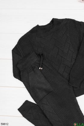 Women's knitted black suit