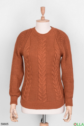 Women's knitted brown suit