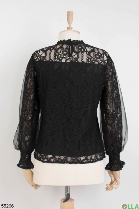 Women's blouse with tulle