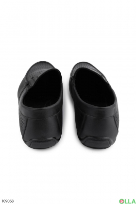 Мужские черные туфли с перфорацией