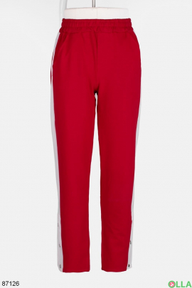 Женские красные спортивные брюки