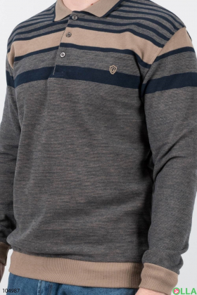 Чоловічий чорно-бежевий светр