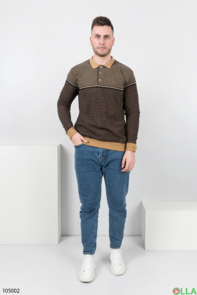 Men's brown and yellow sweater