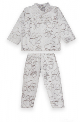 Пижама детская теплая хлопковая для мальчика KS-21-63-1 на рост (13088) Серый
