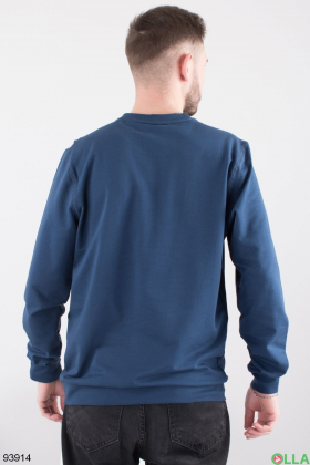 Men's navy blue sweatshirt with slogan
