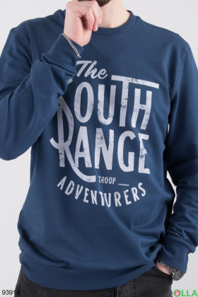 Men's navy blue sweatshirt with slogan