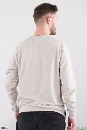Men's beige sweatshirt with print