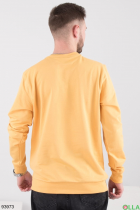 Men's yellow sweatshirt with an inscription