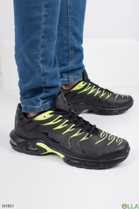 Чоловічі чорно-зелені кросівки