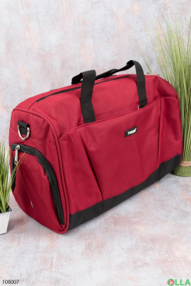 Men's red travel bag