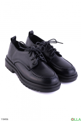 Женские черные туфли из эко-кожи