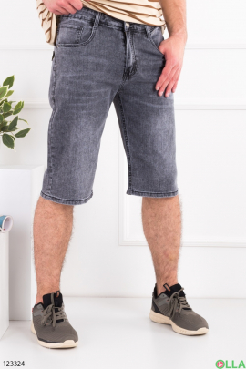Мужские серые джинсовые шорты 