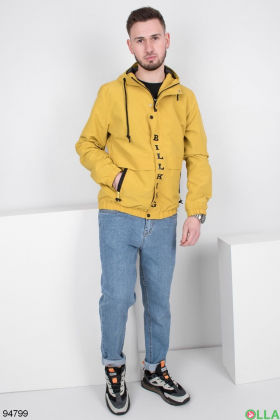 Men's yellow windbreaker jacket