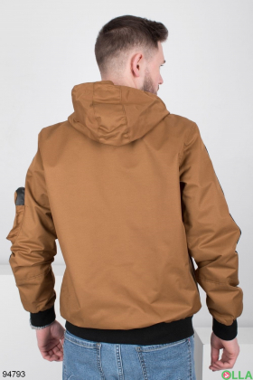 Чоловіча коричнева куртка-ветровка