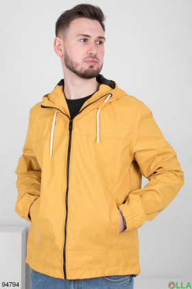 Men's yellow windbreaker jacket