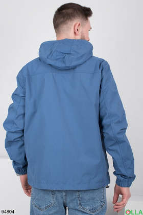 Men's blue windbreaker jacket
