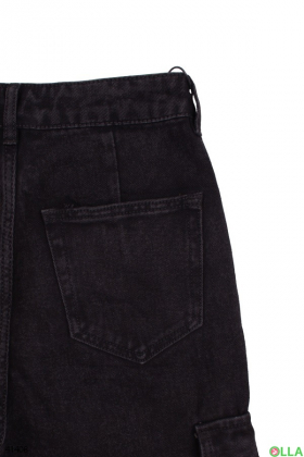Женские джинсы-карго с ремнем