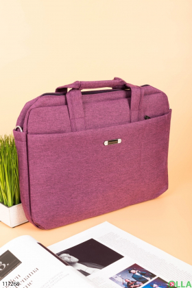 Фиолетовая сумка из текстиля для ноутбука