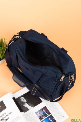 Синяя спортивая сумка из текстиля