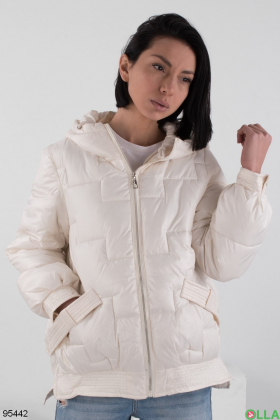 Жіноча біла куртка