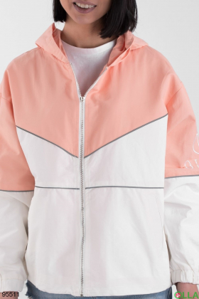 Women's white and coral jacket