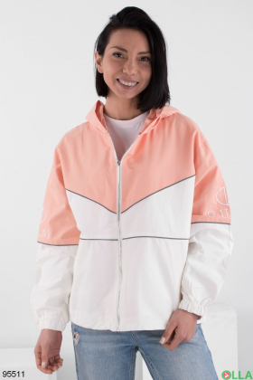 Women's white and coral jacket